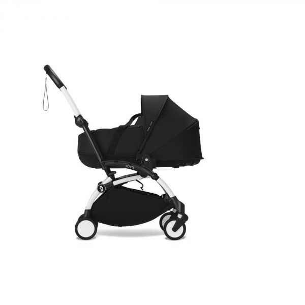 Poussette trio YOYO 3 - Châssis blanc Pack 6+ siège auto car seat by Besafe + Nacelle Noir