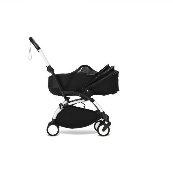 Poussette trio YOYO 3 - Châssis blanc Pack 6+ siège auto car seat by Besafe + Nacelle Noir