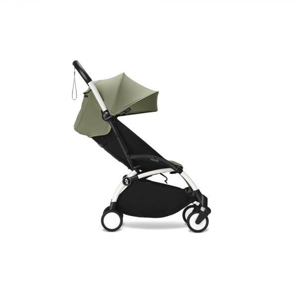 Poussette trio YOYO 3 - Châssis blanc Pack 6+ siège auto car seat by Besafe + Nacelle Olive