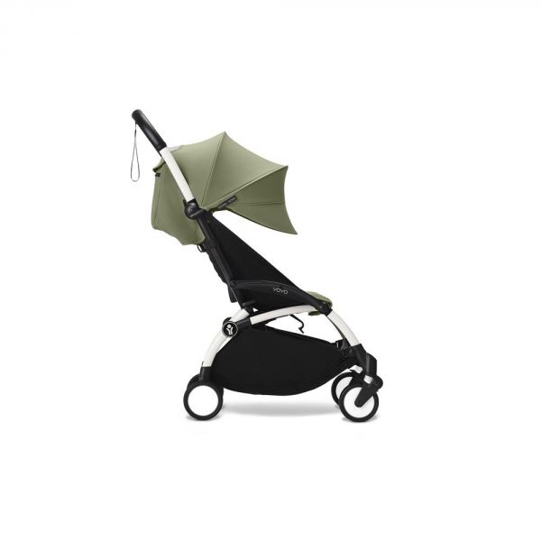 Poussette trio YOYO 3 - Châssis blanc Pack 6+ siège auto car seat by Besafe + Nacelle Olive