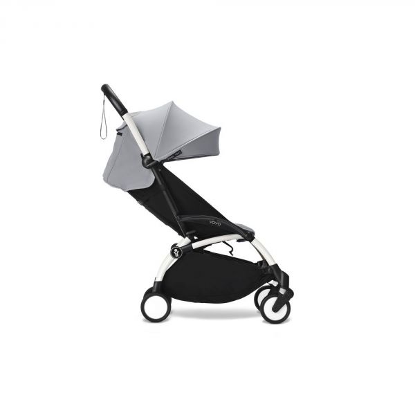 Poussette trio YOYO 3 - Châssis blanc Pack 6+ siège auto car seat by Besafe + Nacelle Stone