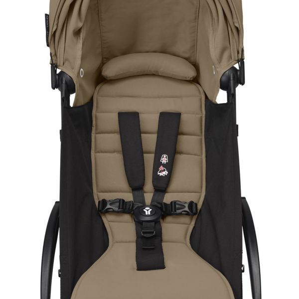 Poussette trio YOYO 3 - Châssis blanc Pack 6+ siège auto car seat by Besafe + Nacelle Toffee