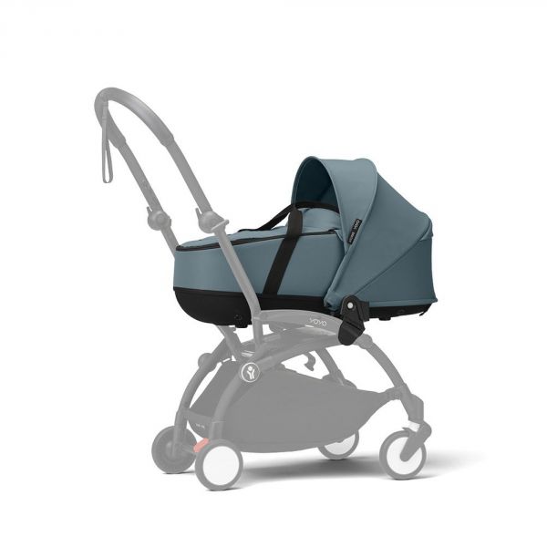 Poussette trio YOYO 3 - Châssis noir Pack 6+ siège auto car seat by Besafe + Nacelle Aqua