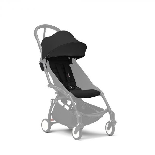 Poussette trio YOYO 3 - Châssis noir Pack 6+ siège auto car seat by Besafe + Nacelle Noir