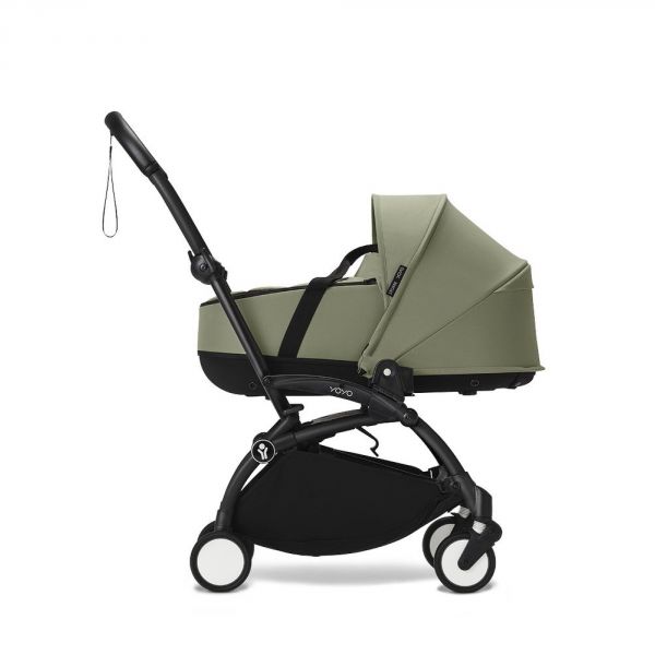 Poussette trio YOYO 3 - Châssis noir Pack 6+ siège auto car seat by Besafe + Nacelle Olive