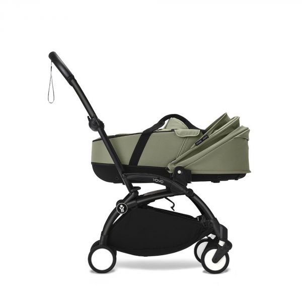 Poussette trio YOYO 3 - Châssis noir Pack 6+ siège auto car seat by Besafe + Nacelle Olive