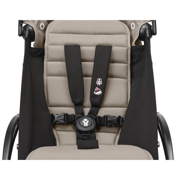 Poussette trio YOYO 3 - Châssis noir Pack 6+ siège auto car seat by Besafe + Nacelle Taupe