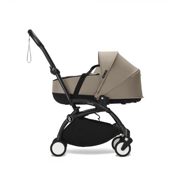 Poussette trio YOYO 3 - Châssis noir Pack 6+ siège auto car seat by Besafe + Nacelle Taupe