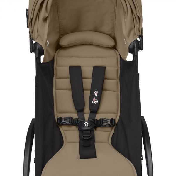 Poussette trio YOYO 3 - Châssis noir Pack 6+ siège auto car seat by Besafe + Nacelle Toffee