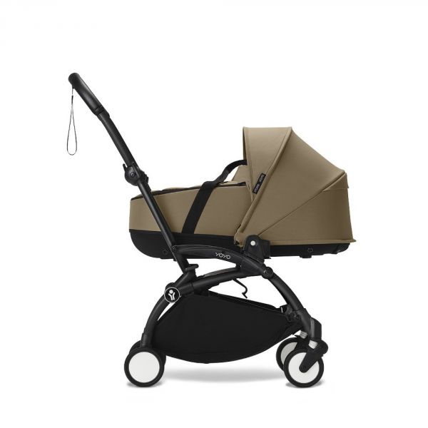 Poussette trio YOYO 3 - Châssis noir Pack 6+ siège auto car seat by Besafe + Nacelle Toffee