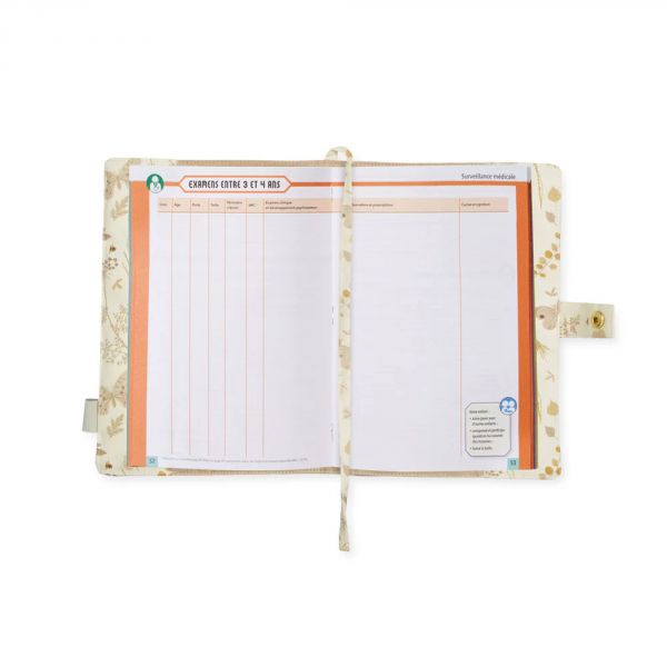 Protège carnet de santé Windflower Creme