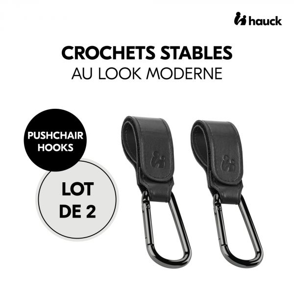 Crochets pour poussette Black