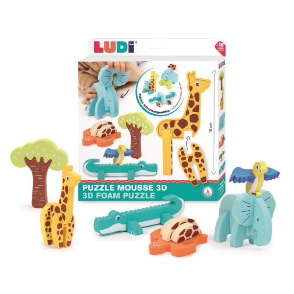 Puzzle 3D en mousse pour enfant Animaux