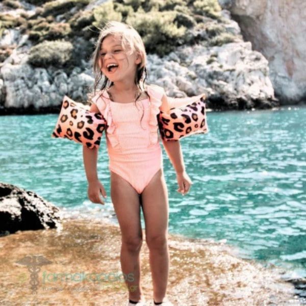 Brassards piscine enfant 2-6 ans - Léopard Rose Gold