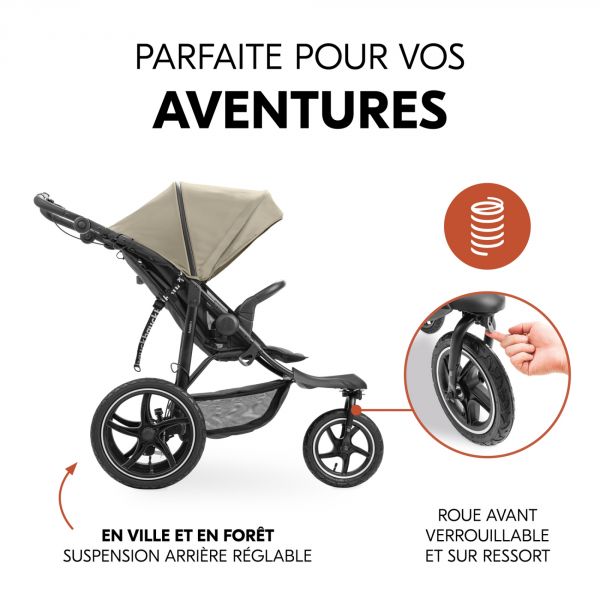 Poussette 3 roues Runner 3 Olive