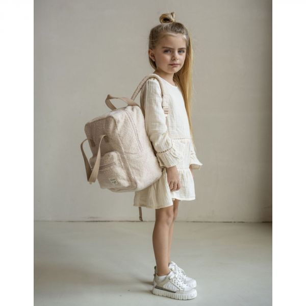 Sac à dos enfant bouclette beige