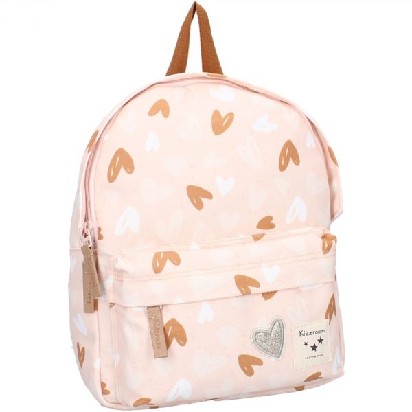 Sac à dos enfant Loving Days Cœurs Rose et Caramel