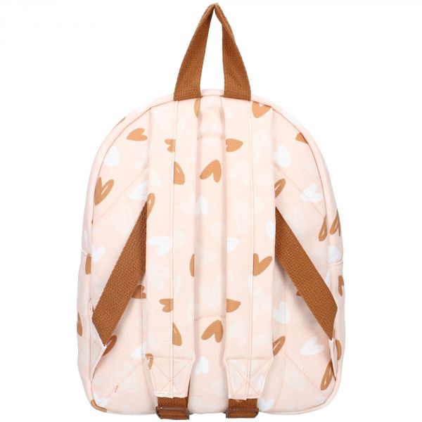 Sac à dos enfant Loving Days Cœurs Rose et Caramel