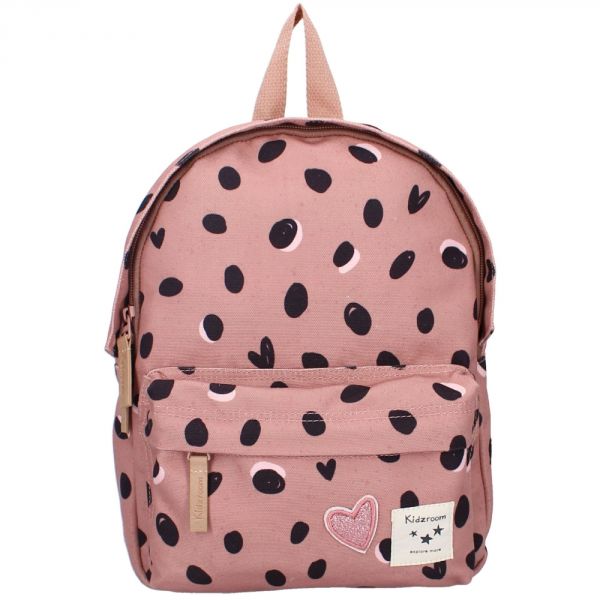 Sac à dos enfant Loving Days Cœurs et Pois Vieux Rose