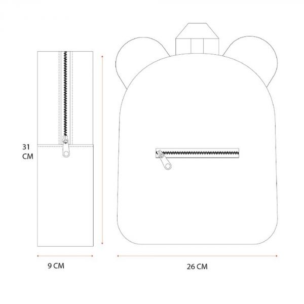 Sac à dos enfant - ourson bouclette léopard