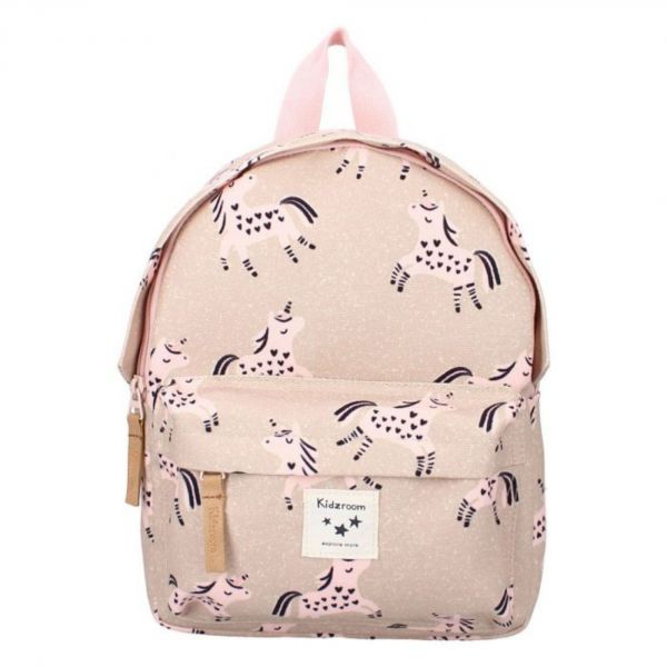 Sac à dos enfant Stories - Licornes beige/rose