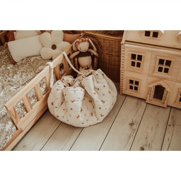 Sac à jouets / tapis d'éveil 2 en 1 en coton Bio Soft Rabbit