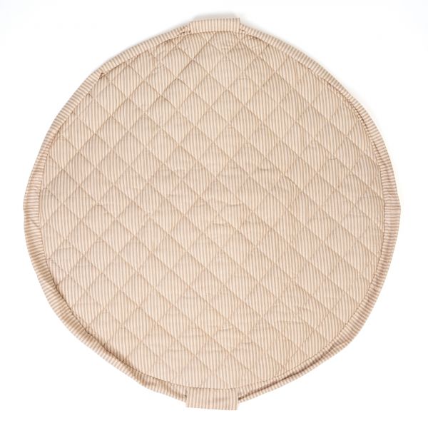 Sac à jouets / tapis d'éveil 2 en 1 en coton Bio Soft Brown Stripes