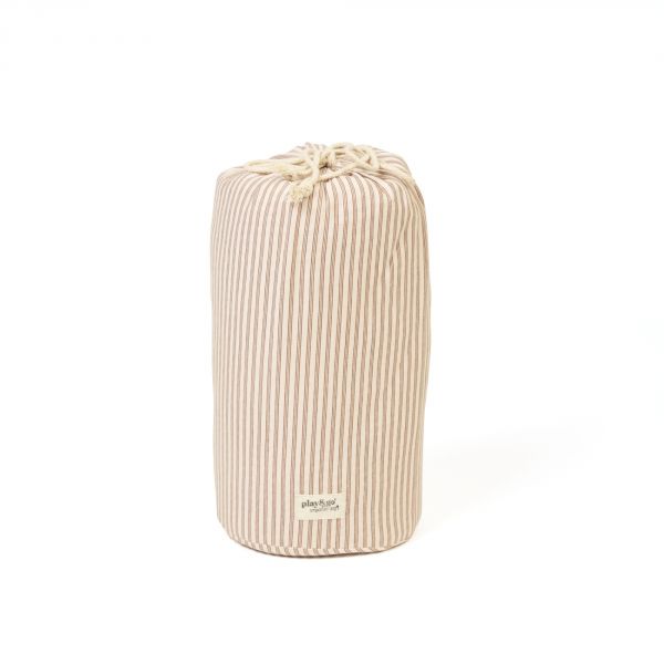 Sac à jouets / tapis d'éveil 2 en 1 en coton Bio Soft Brown Stripes