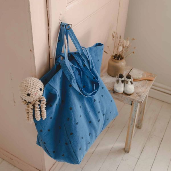 Sac cabas Elisa Coeur greek blue