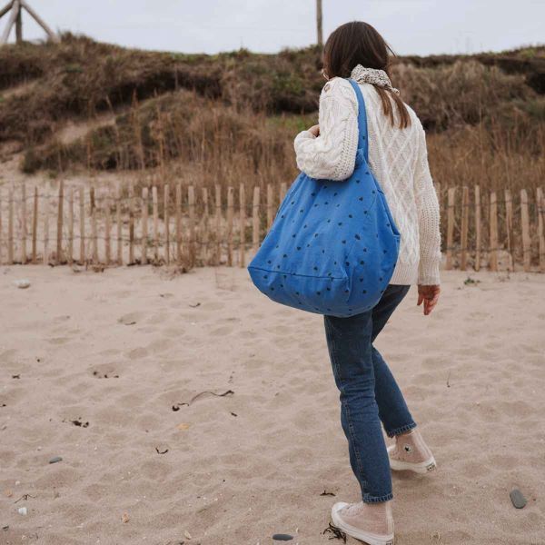 Sac cabas Elisa Coeur greek blue