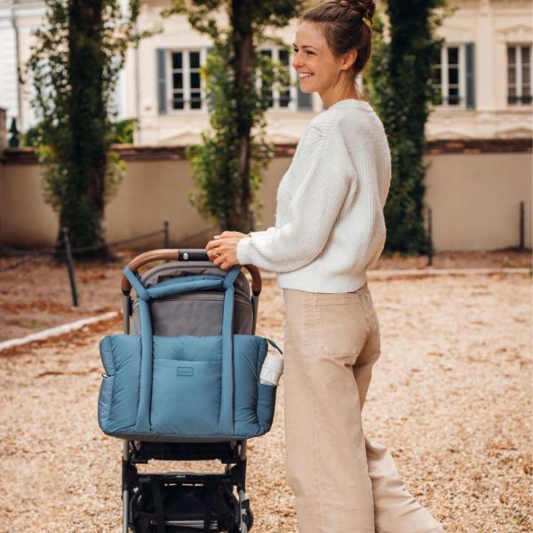 Sac à langer Paris Puffy bleu baltique