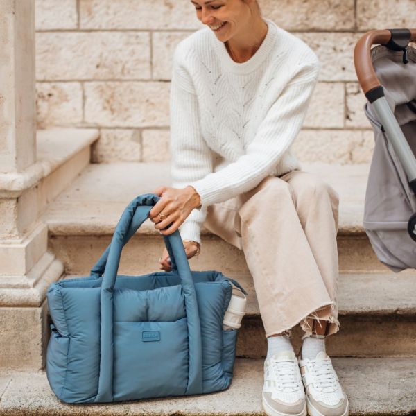 Sac à langer Paris Puffy bleu baltique