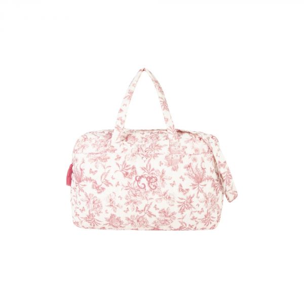 Sac à langer Toile de Jouy rose