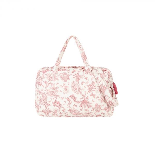 Sac à langer Toile de Jouy rose