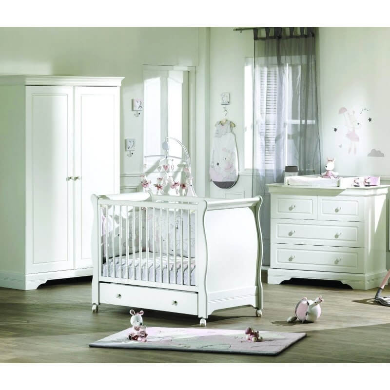 Sauthon Meubles Lit Bebe 60x1 Elodie Blanc Made In Bebe