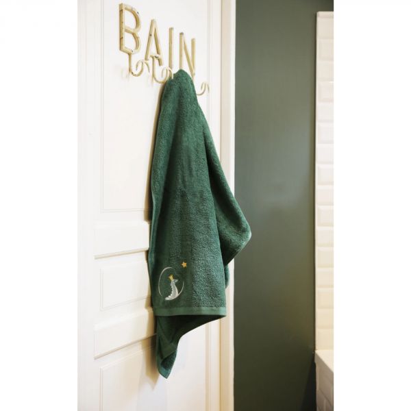 Serviette de bain 100x100 cm Vert Forêt personnalisable