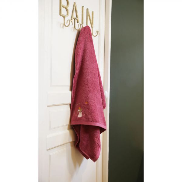 Serviette de bain 100x100 cm Souris Framboise personnalisable