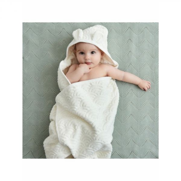 Serviette de bain bébé Blanc Cassé