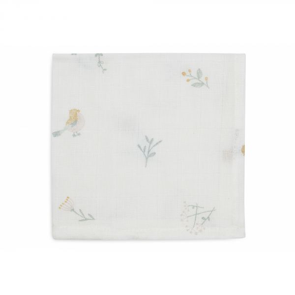 Lot de 3 langes en coton 31 x 31 cm Lovely Birds