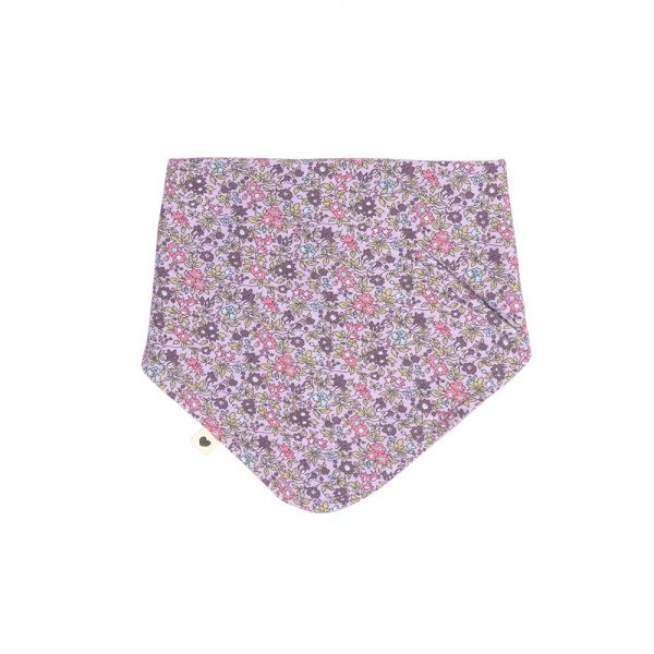 Set bavoir + attache tétine Liberty Chamomile Lawn Violet Sky