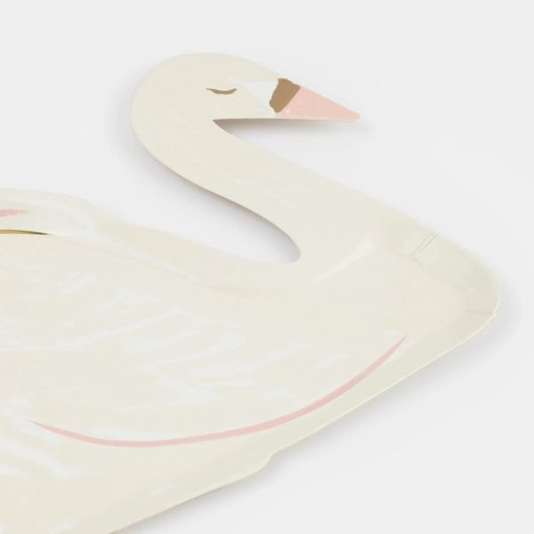 Lot de 8 assiettes Cygne