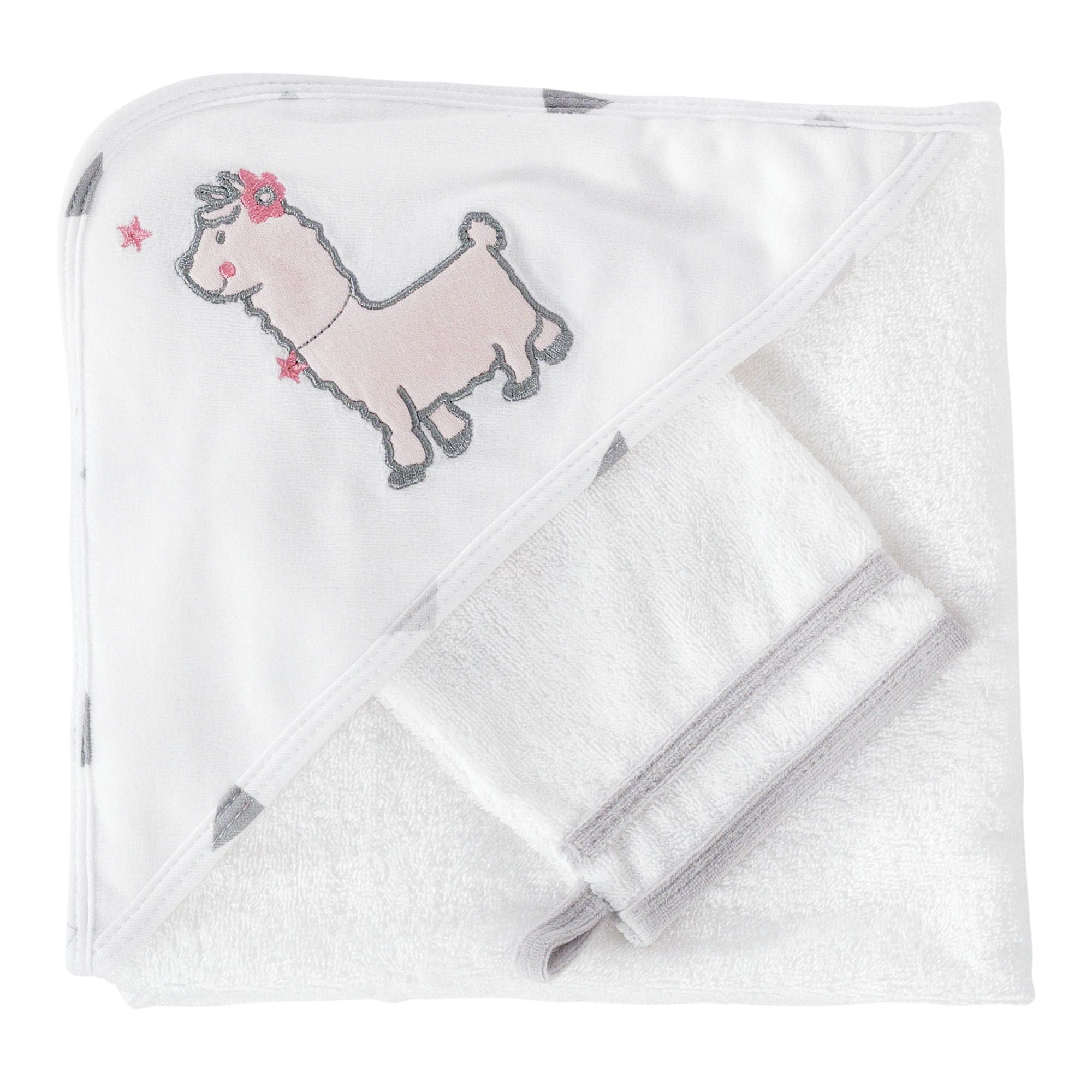 Trois Kilos Sept Set De Bain Bebe Lama M Ours Rose Made In Bebe