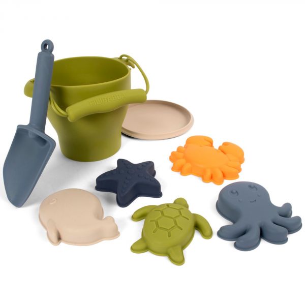 Coffret de jouets de plage en silicone - Animaux de la Mer - Filibabba