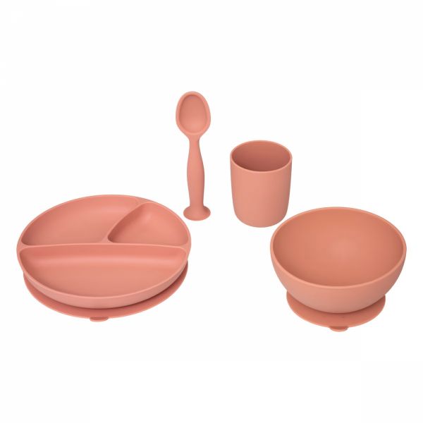 Coffret repas 4 pièces silicone Terracotta