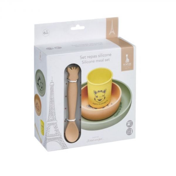 Coffret repas silicone Pastel Sophie la girafe