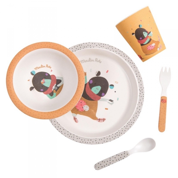 Moulin Roty Coffret Repas Bebe Ocre Les Jolis Trop Beaux Made In Bebe