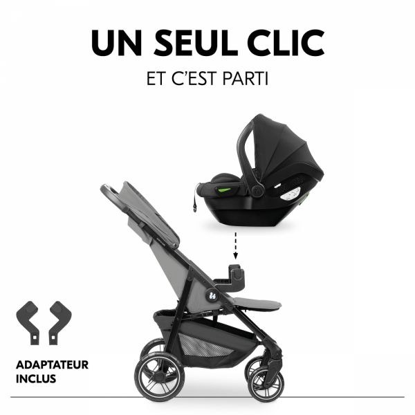 Poussette duo Shop N Care Travel Set Grey