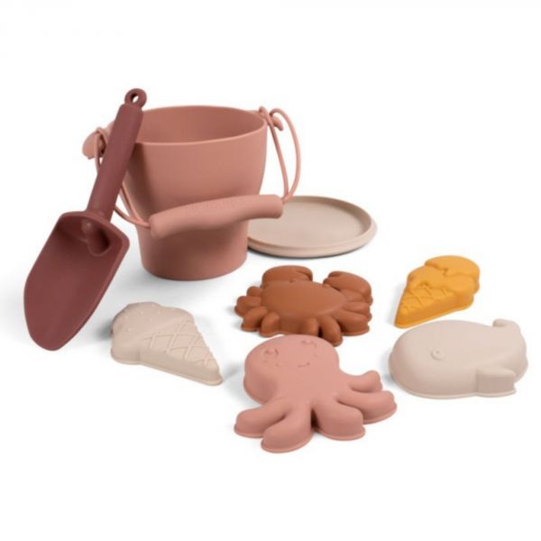 Coffret de jouets de plage en silicone - warm colors - Filibabba