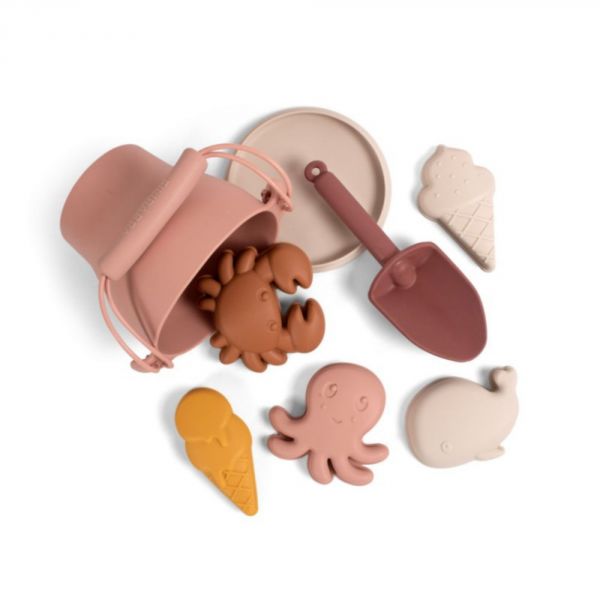 Coffret de jouets de plage en silicone - warm colors - Filibabba