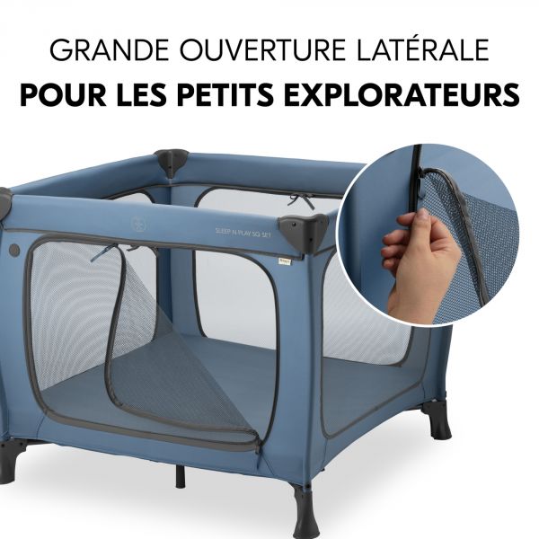 Lit parapluie parc pliant Sleep N Play SQ Set Dark-Blue